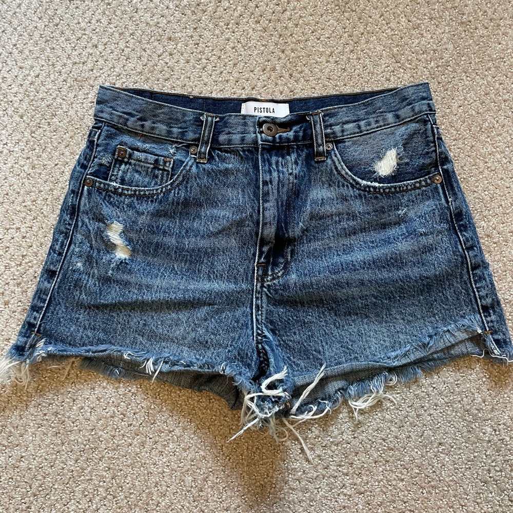 Pistola high rise denim shorts